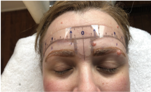 measuring for microblading