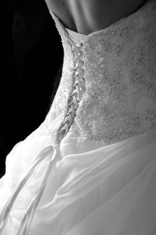 back of lace up wedding dress