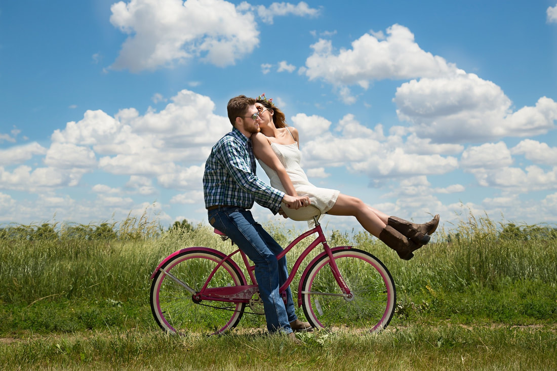 couple on bike together