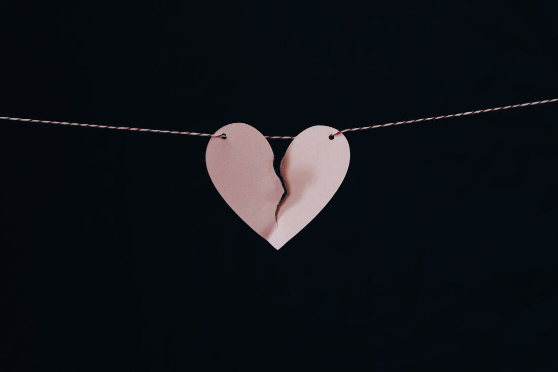 broken heart on a string