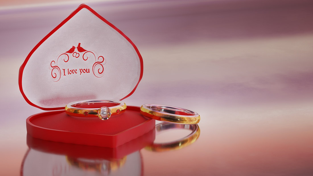 gold wedding rings with heart shaped box, red heart ring box, wedding rings